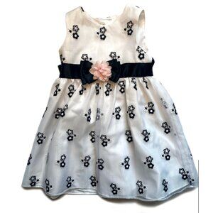 NEW Marmellata Girl Black & White Floral Tulle Sleeveless Party Dress  Size 4Y